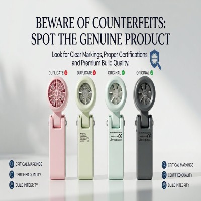 Portable Mini Turbo Fan Q1 Genuine Quality 3600mAh Rechargeable 3 IN 1 Neck Desktop Fan With 5 Steps Control