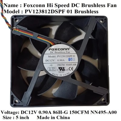 Foxconn 12V 0.90A DC Brushless Cooling Fan - PV123812DSPF 01 (4500 RPM)
