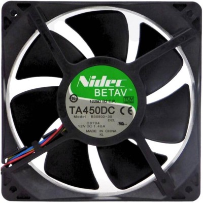 Nidec B35502-35 12038 12V 1.4A 12cm 120x120x38mm 5 Inch 4 Pin High Speed Air Flow Cooling Fan - Reconditioned Like New