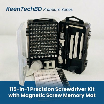 115-in-1 Precision Screwdriver Kit with Magnetic Screw Memory Mat
