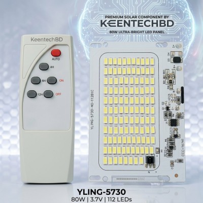 3.7V 80W Solar Light Control Circuit Board & 112 LED Panel Kit (YLING-5730)