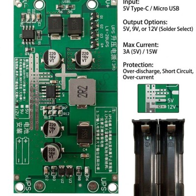 LX-2BUPS DIY Step-Up Uninterruptible Power Supply Charging Module Kit