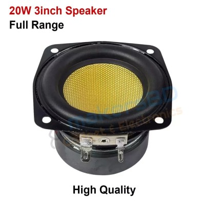 20W 4 Ohm 3 Inch Full Range Speaker Fiber Glass Premium Audio Driver