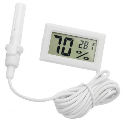 Mini Digital Thermometer Hygrometer with Probe | LCD Temp & Humidity Sensor