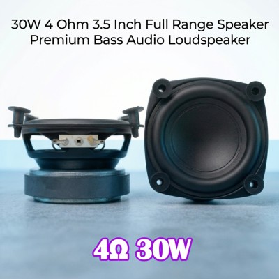 30W 4 Ohm 3.5 Inch Full Range Speaker Premium Bass Audio Loudspeaker