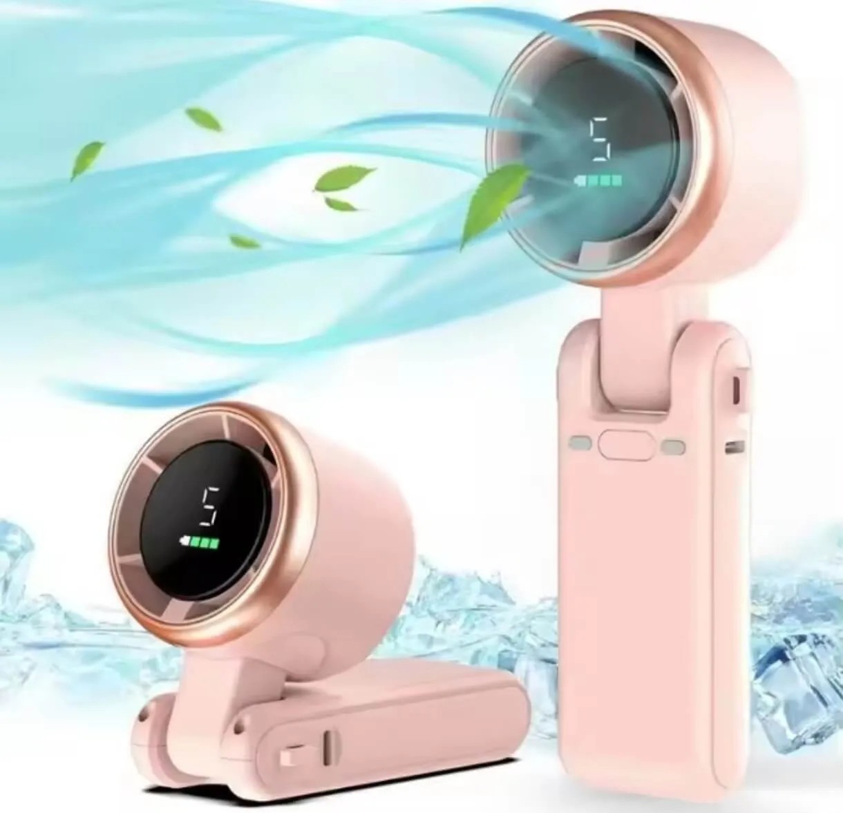 Portable Mini Turbo Fan Q1 Genuine Quality 3600mAh Rechargeable 3 IN 1 Neck Desktop Fan With 5 Steps Control