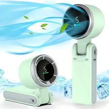 Portable Mini Turbo Fan Q2 Genuine Quality 1800mAh Rechargeable 3 IN 1 Neck Desktop Fan With 5 Steps Control