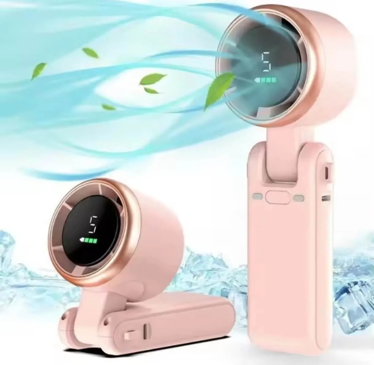 Portable Mini Turbo Fan Q2 Genuine Quality 1800mAh Rechargeable 3 IN 1 Neck Desktop Fan With 5 Steps Control