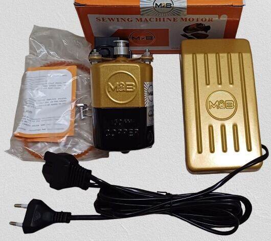 M&B 150W Sewing Machine Motor with Foot Pedal Controller - 220V 9000RPM Electric Motor for Sewing Machine (Model: S-15/C)