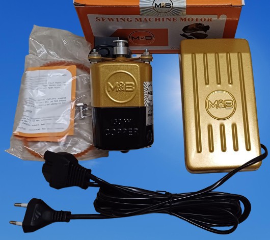 M&B 150W Sewing Machine Motor with Foot Pedal Controller - 220V 9000RPM Electric Motor for Sewing Machine (Model: S-15/C)