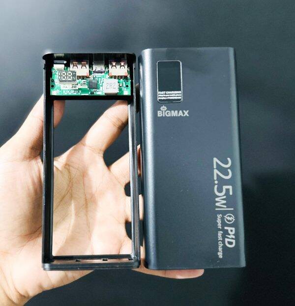 BIGMAX 20KmAh Portable Power Bank with IP5356 Circuit Protection and Fast Charge, Dual USB Ports - Without Battery