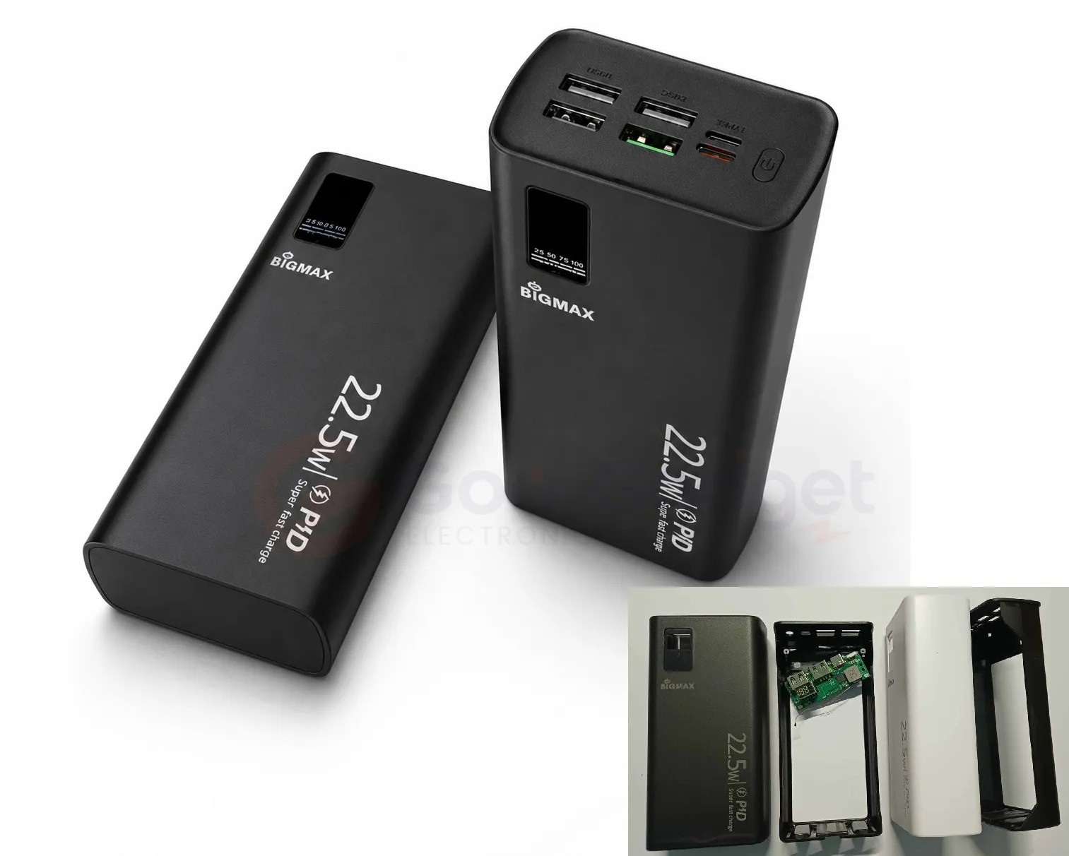 BIGMAX IP5356 30000mah Power Bank Case Diy Power Bank For 1260110 Battery (Without Battery)