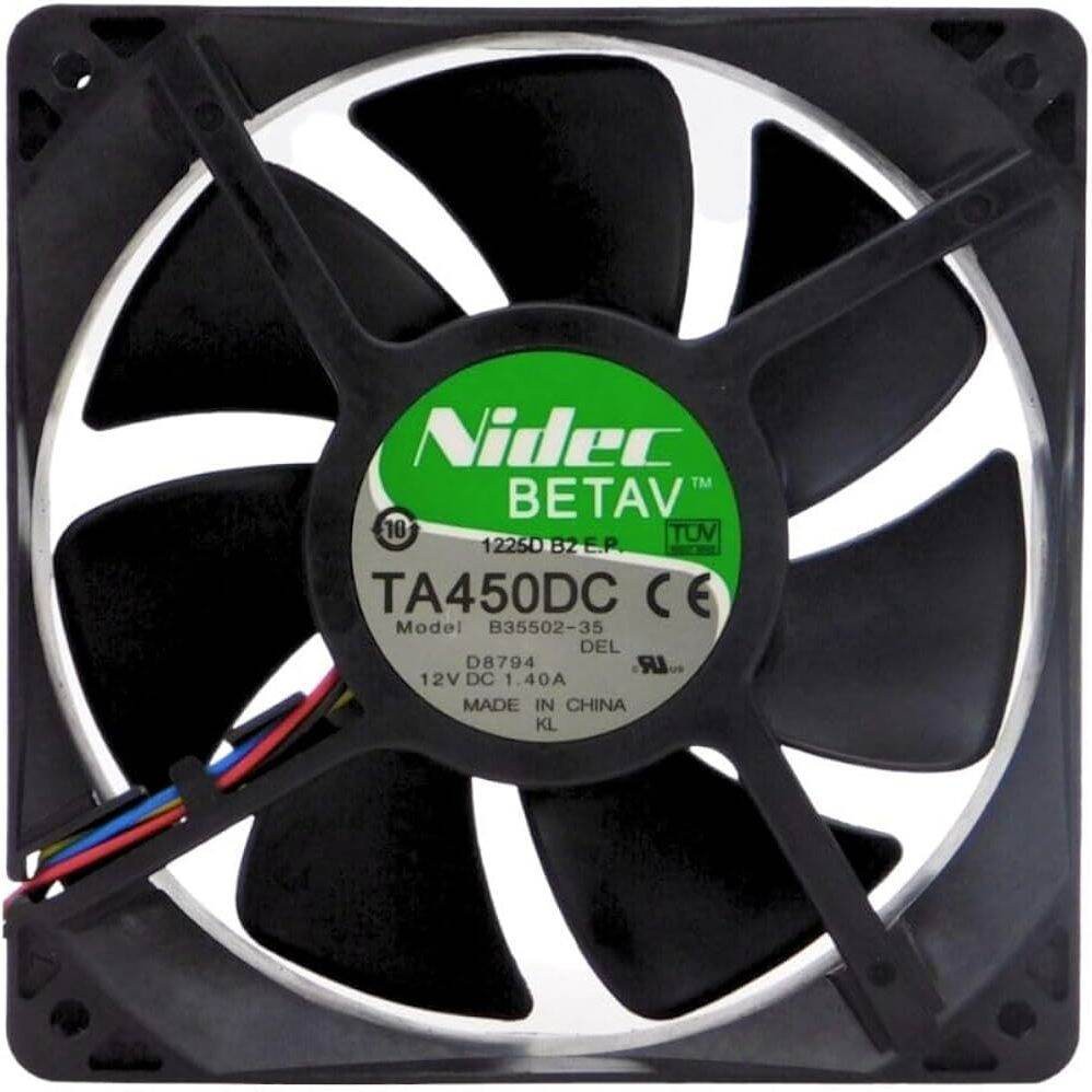 Nidec B35502-35 12038 12V 1.4A 12cm 120x120x38mm 5 Inch 4 Pin High Speed Air Flow Cooling Fan - Reconditioned Like New