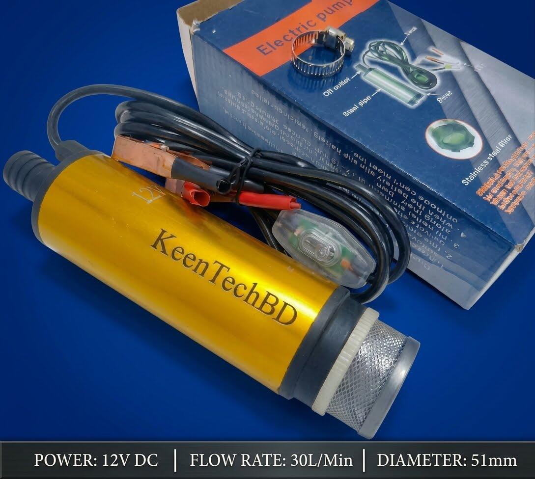 12V DC Submersible Electric Pump (30L/Min, 51mm)