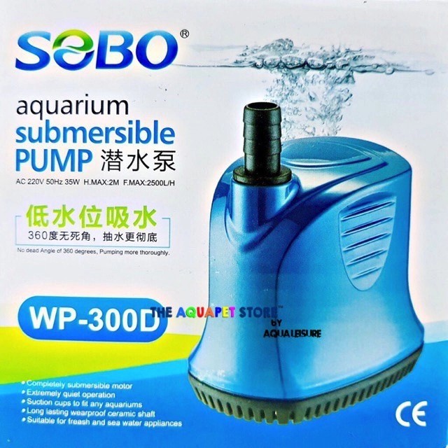 SOBO WP-300D Submersible AC Water Pump (35W)