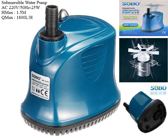 SOBO WP-200D Submersible AC Water Pump (25W)