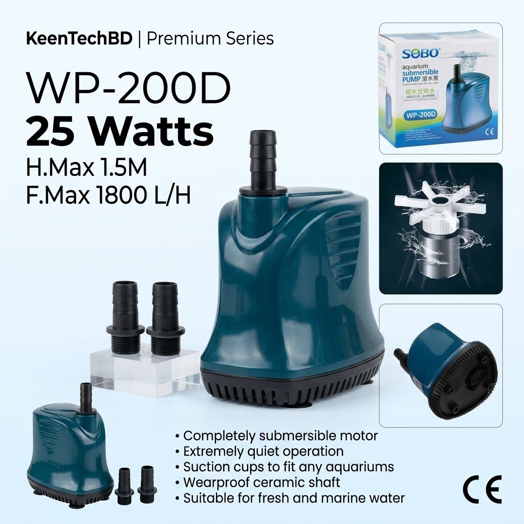 SOBO WP-200D Submersible AC Water Pump (25W)