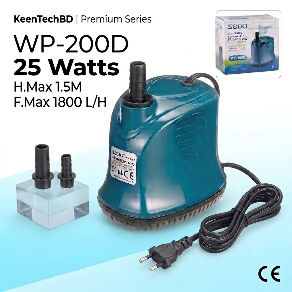 SOBO WP-200D Submersible AC Water Pump (25W)