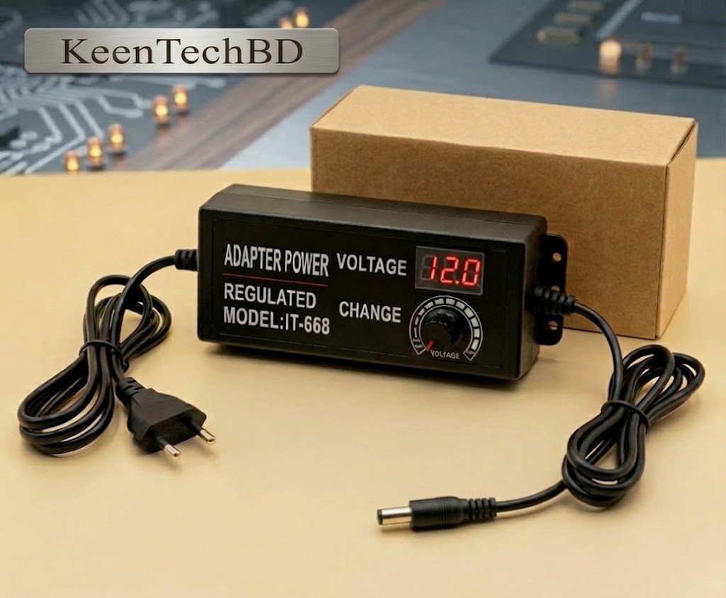 IT-668 Regulated Adjustable AC-DC Power Adapter with Digital Display