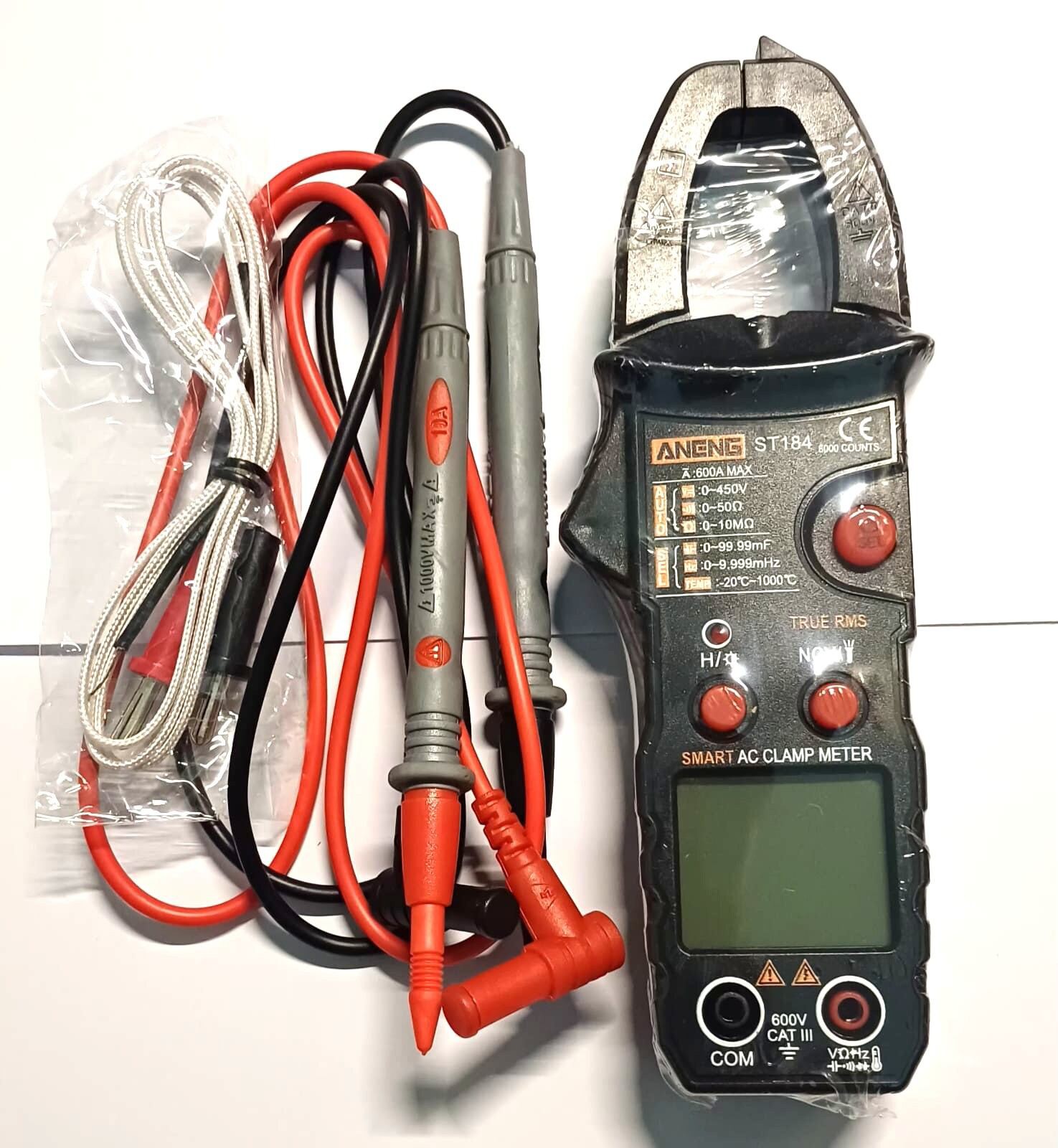 ANENG ST184 Digital AC Clamp Meter (6000 Counts True RMS NCV Tester)