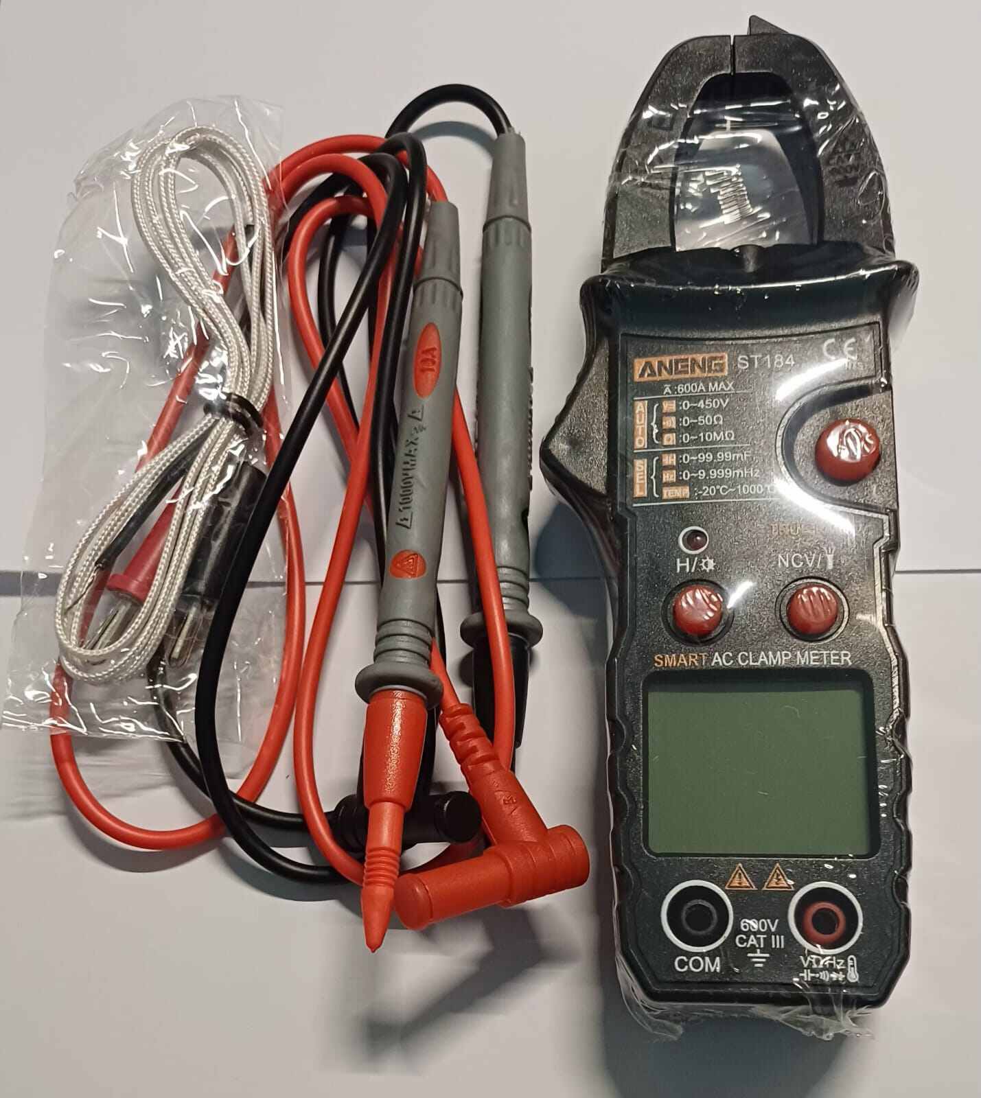 ANENG ST184 Digital AC Clamp Meter (6000 Counts True RMS NCV Tester)