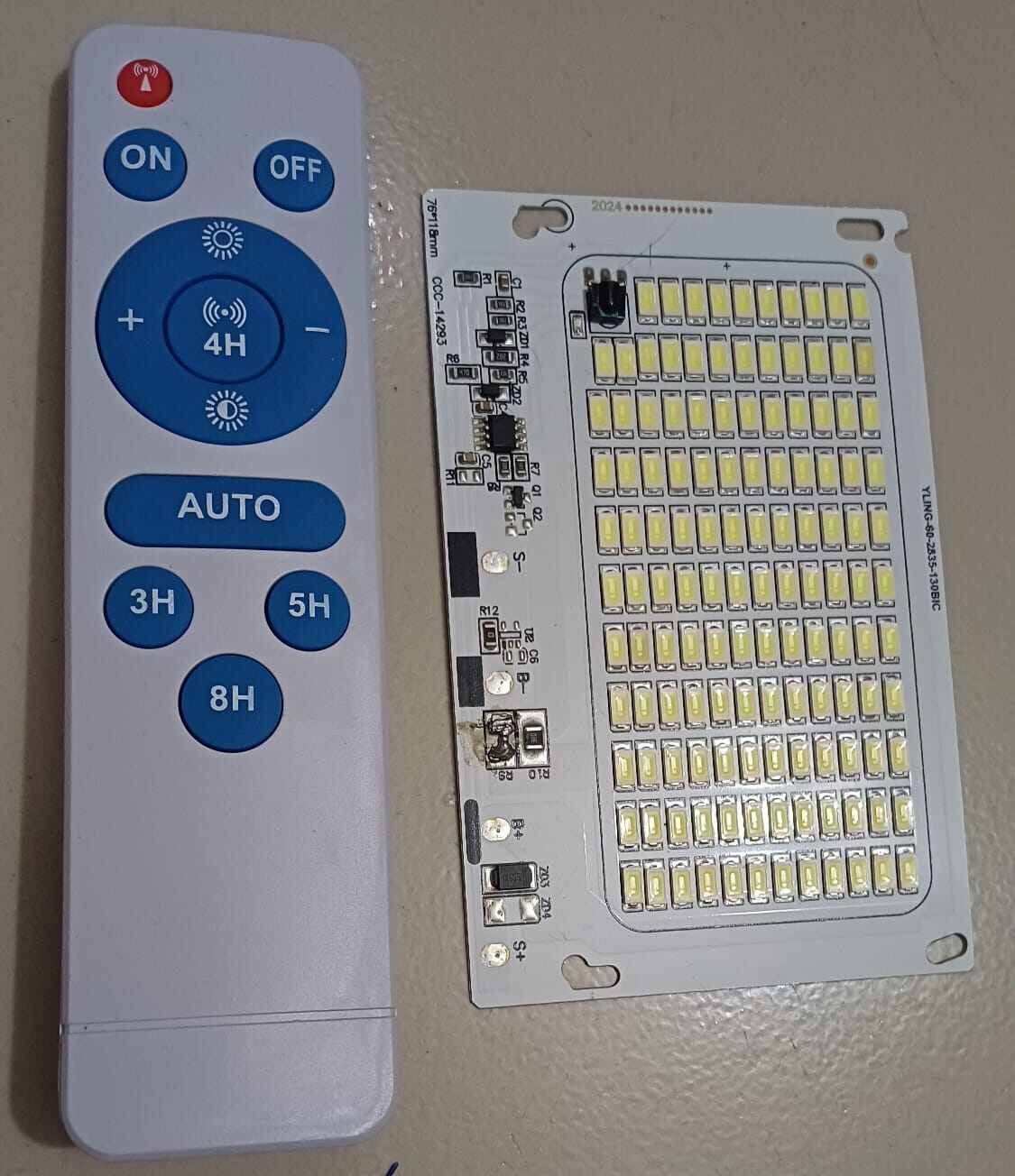 60W 3.7V Remote Controlled Solar LED Light Panel Kit (Original)