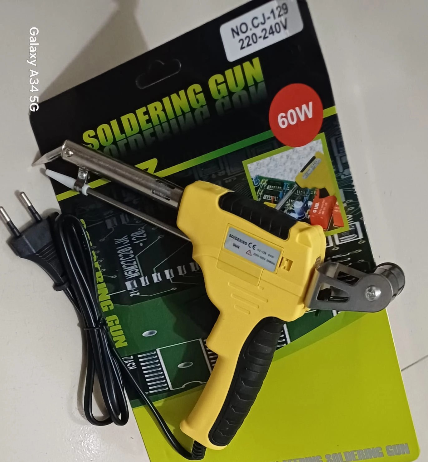 60W Automatic Feed Soldering Gun Model CJ-129 Electric Welding Iron