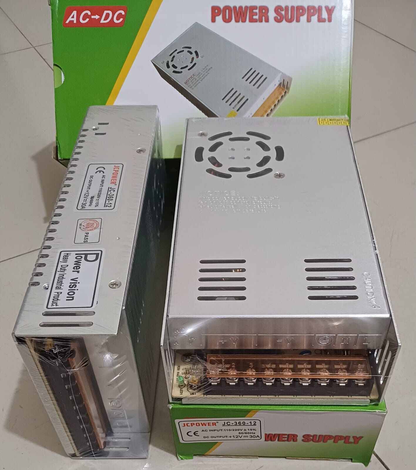 JCPOWER JC-360-12 12V 30A 360W AC to DC Switching Power Supply