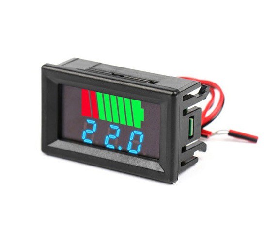 12V-60V Digital Battery Capacity Indicator and LED Voltmeter