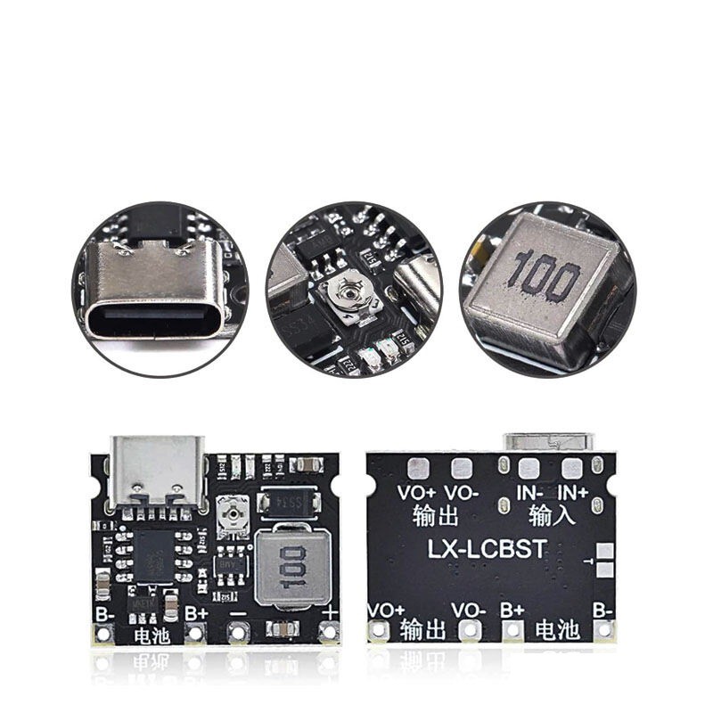 J5019 Type-C Black Best Q Step-Up Boost Converter Module