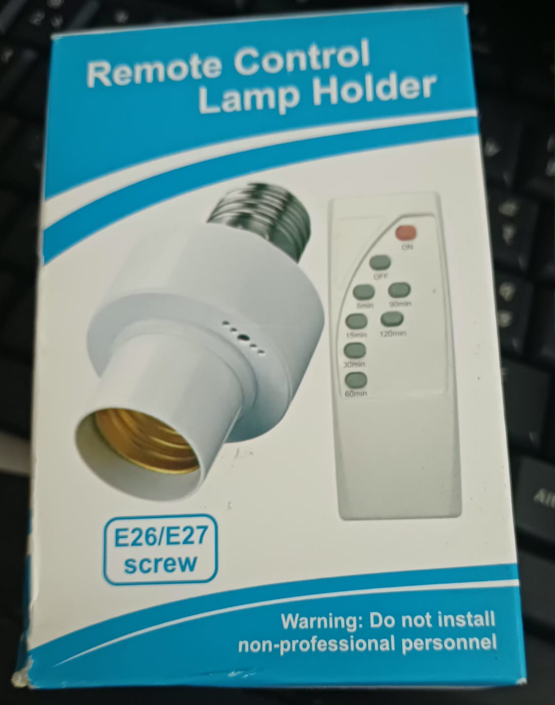 Wireless Remote Control E27 Lamp Holder | Smart Bulb Socket Adapter Switch