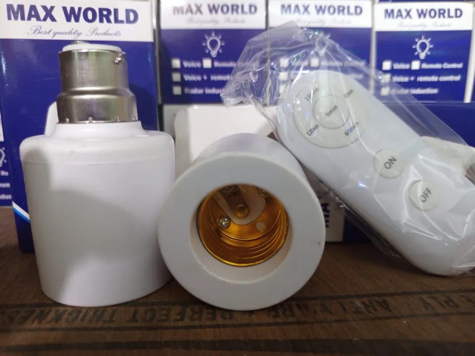 Max World 428A Smart Wireless Remote Control Lamp Holder (B22 to E27)