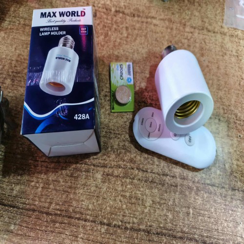 Max World 428A Smart Wireless Remote Control Lamp Holder (B22 to E27)