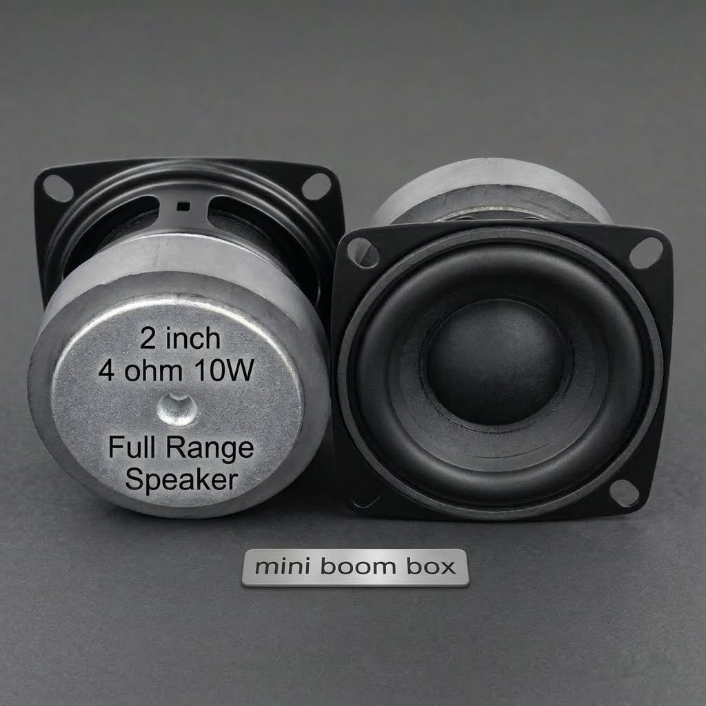2 inch 4 ohm 10W Full Range Speaker mini boom box add image up side